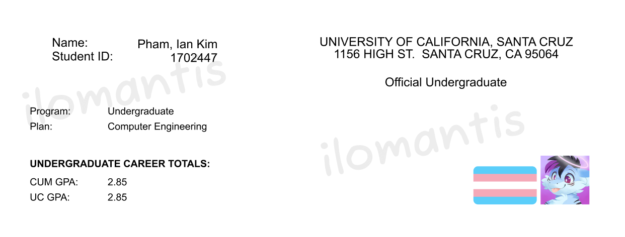 Akogeno’s official transcript